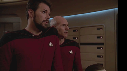Image result for picard and riker gif