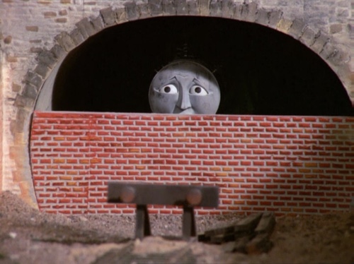 IRTI - funny picture #8319 - tags: thomas the thank engine bricked up  gordon tunnel sad train